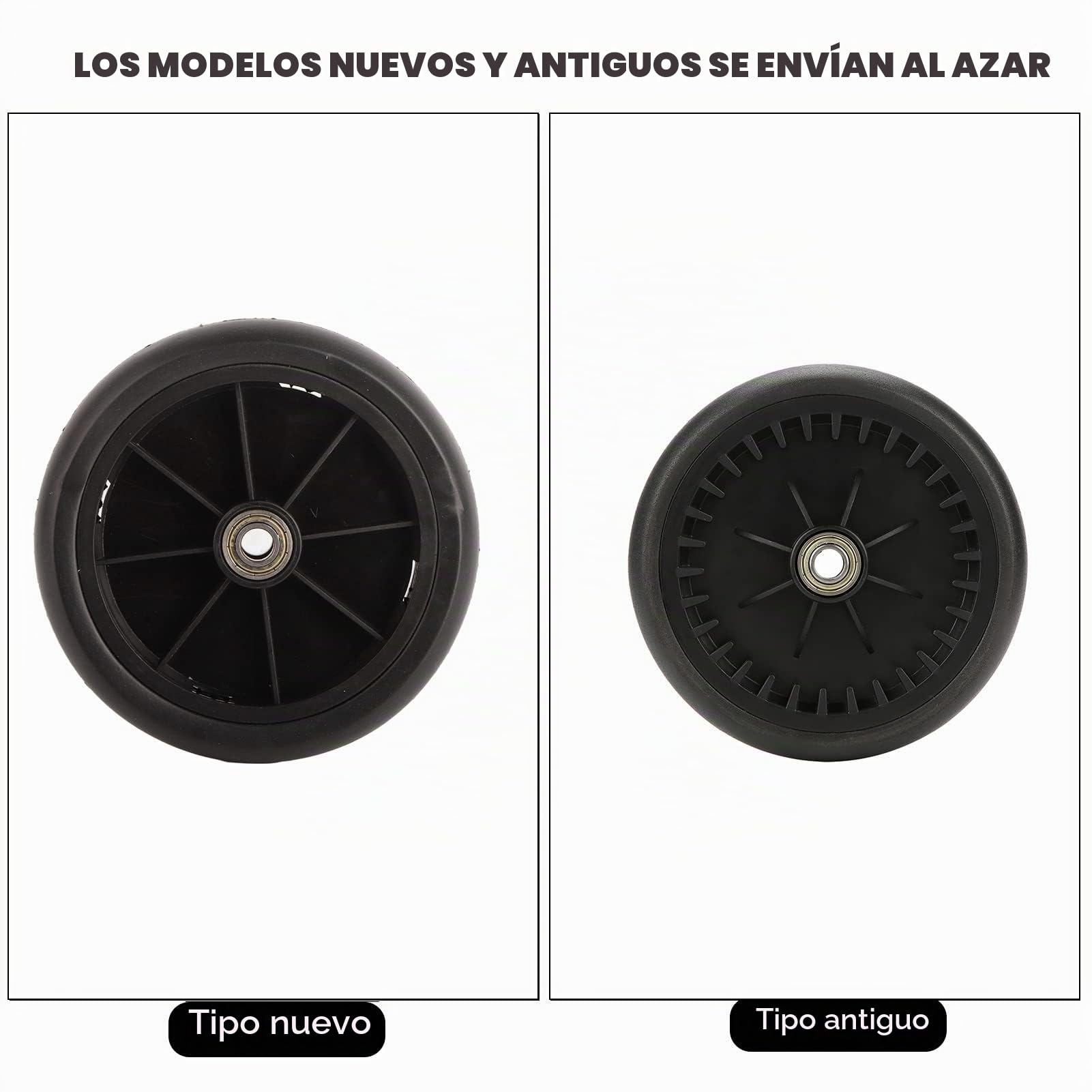 Ruedas para Cochecito de Bebé, Rueda Trasera Delantera de Goma, Repuesto para Accesorios de Cochecitos, Herramienta de Repuesto (Rueda trasera)