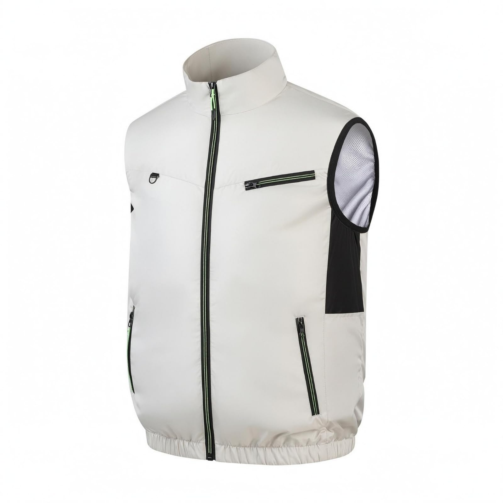 APIRILY Mesh Side Panels Sleeveless Cooling Vest Zippered Pockets Zip Front Cooling Vest Breathable Clothing Stand Collar for Outdoor Summer, XL a-picture-33