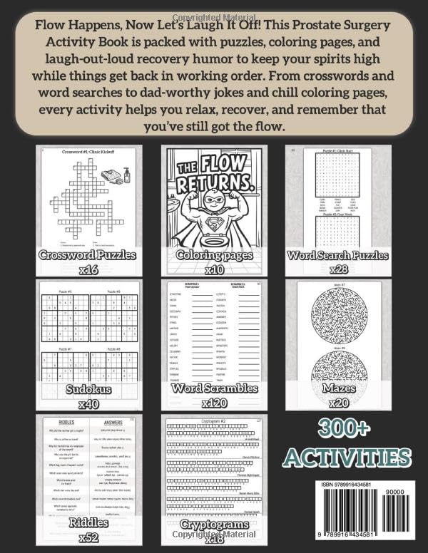 Prostate Surgery Activity Book: A Funny Prostatectomy Recovery Gift for Men | Get Well Book with Jokes, Puzzles, and Humor to Lift the Spirits After Surgery or Cancer Treatment image 3