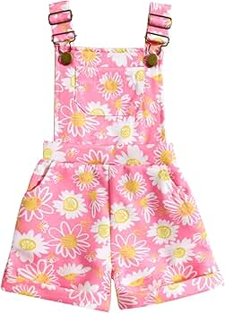 Amazon.com: Dcohmch Toddler Girls Overalls Flower Print