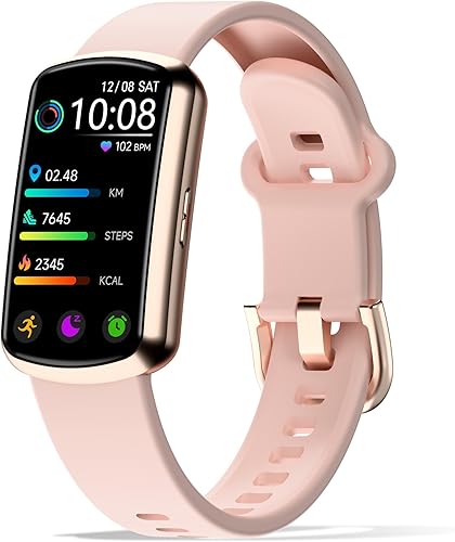 Miniatura 11 de Rastreador de fitness con frecuencia cardíaca 24/7, reloj inteligente con monitor de presión arterial y oxígeno en sangre, modo deportivo integrado