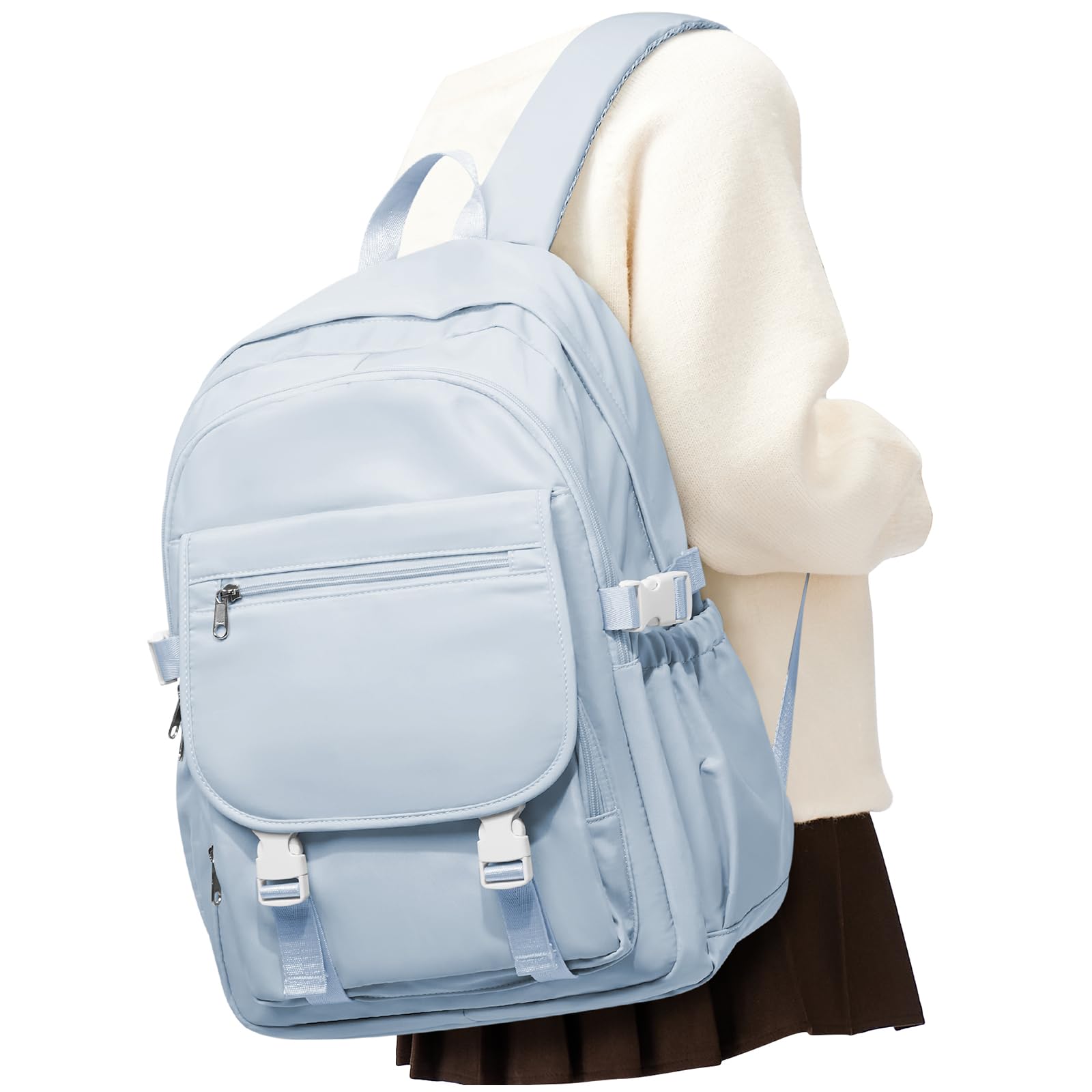 Lightweight Waterproof Backpack for Women Men Large Capacity College School Bag with Luggage Straps Multiple Pockets Durable High School Bookbag,