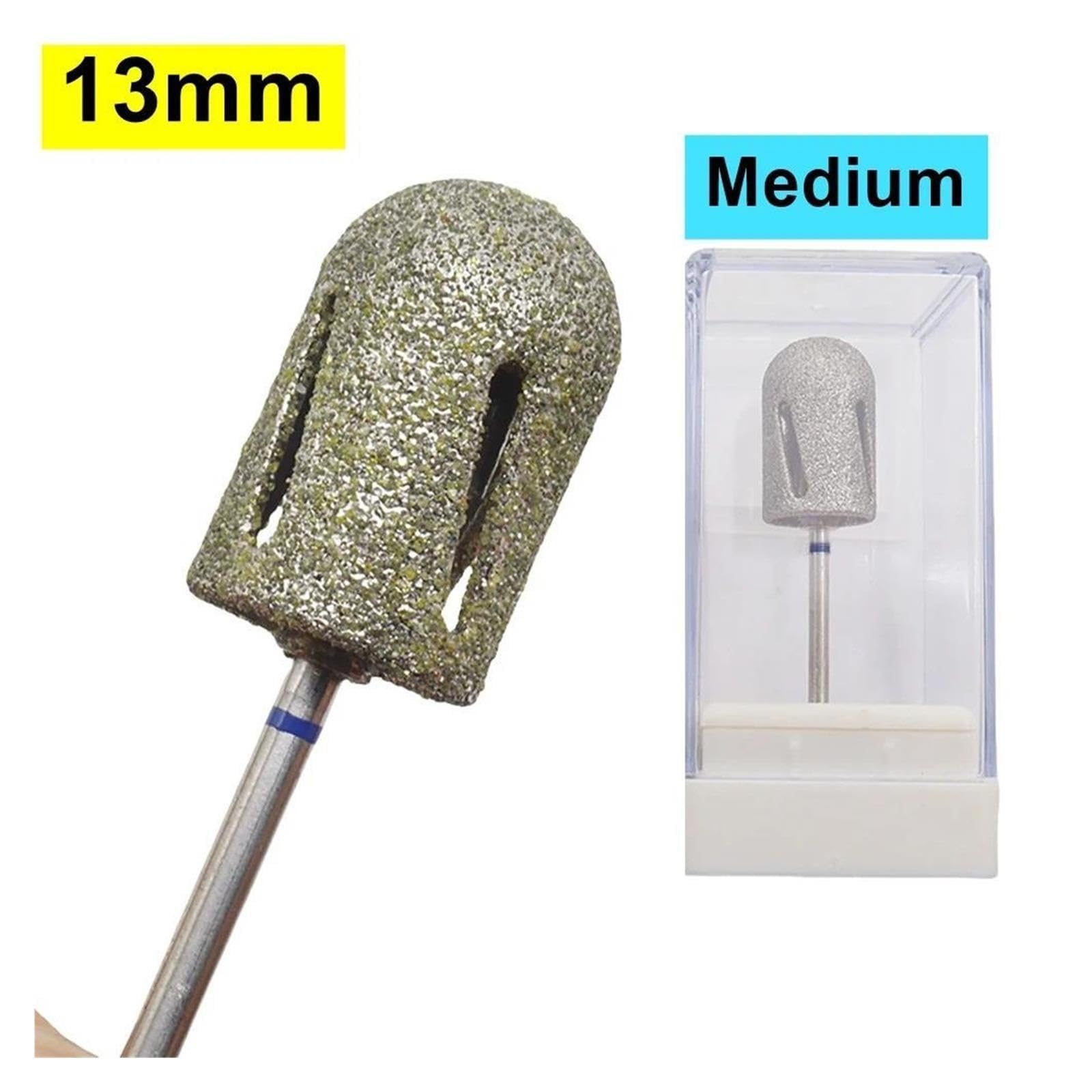 1 set di punte for unghie con diamante di fascia alta da 13 mm