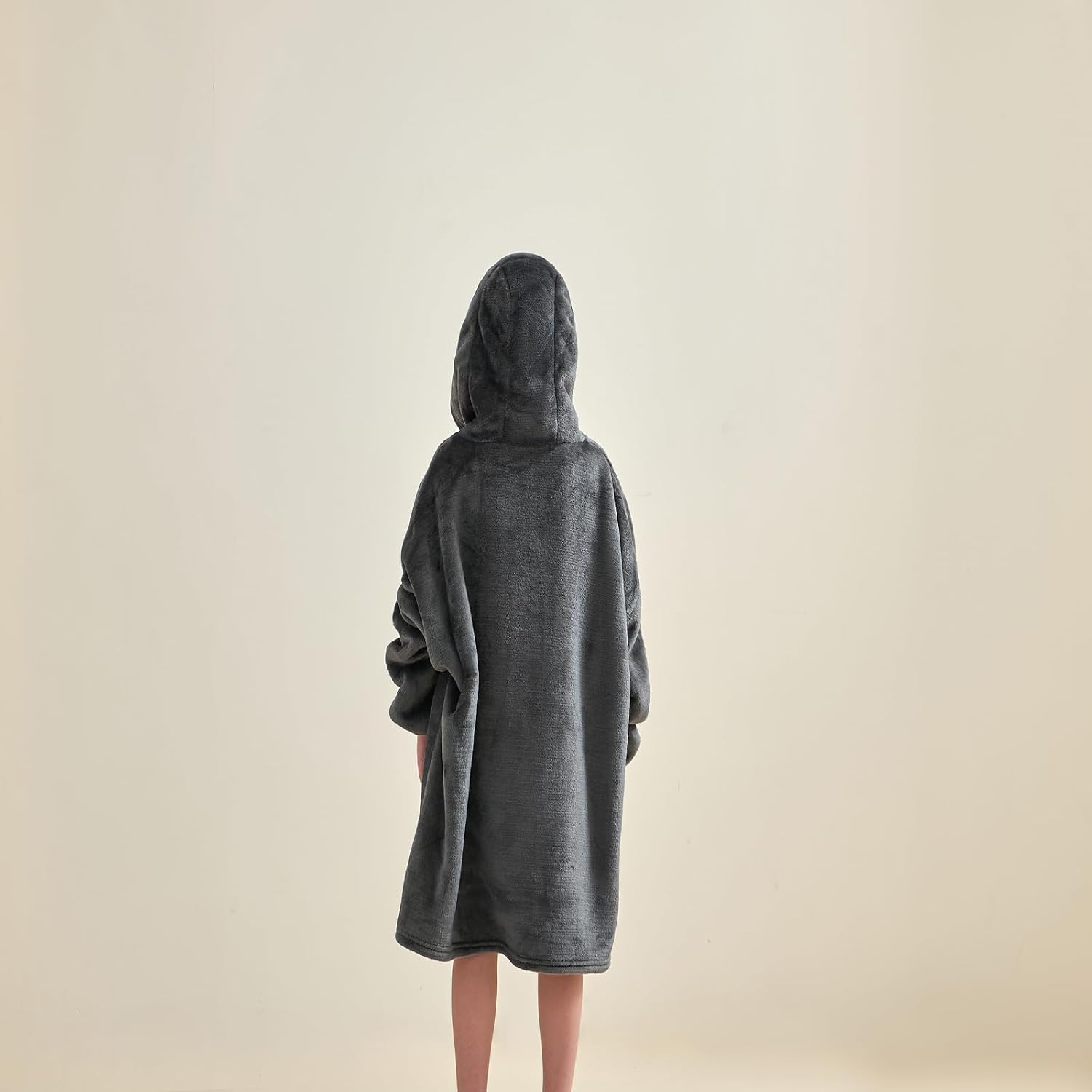 Wearable Blanket Hoodie, Oversized Sherpa Hooded Sweatshirt for Kids