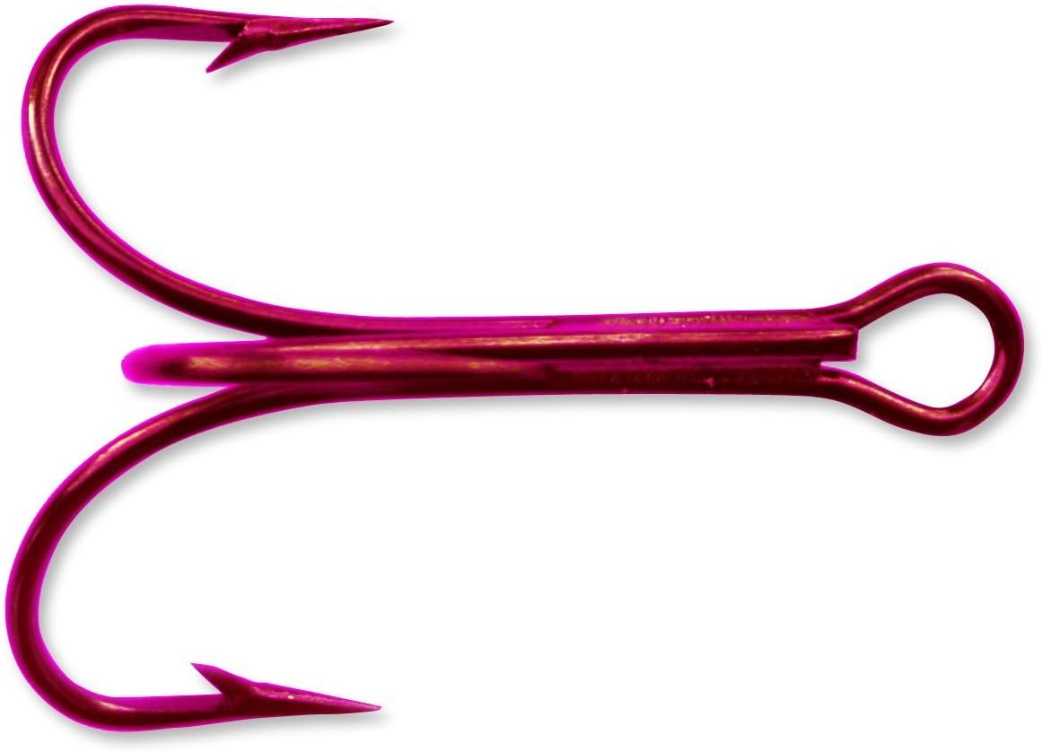 Mustad 3551 Classic Treble Standard Strength Fishing Hooks | Tackle for Fishing Equipment | Comes in Bronz, Nickle, Gold, Blonde Red, [Size 14, Pack of 25]