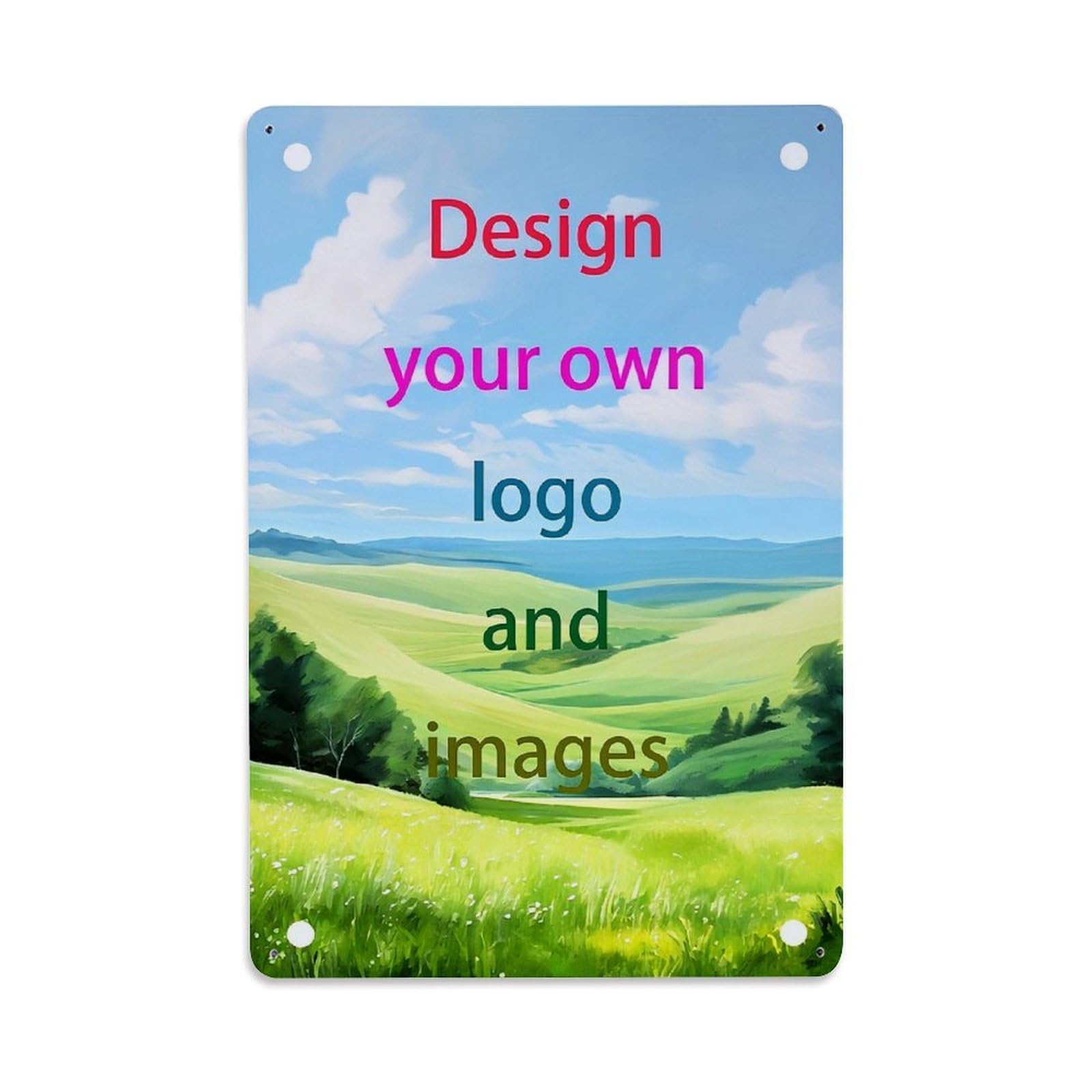 Nestemfo Vintage Design Your Own Logo And Images Tin Sign Metal Sign, Living Room,Bar, Home, Bedroom Wall Decor,Retro Metal Poster 8X12 Inches