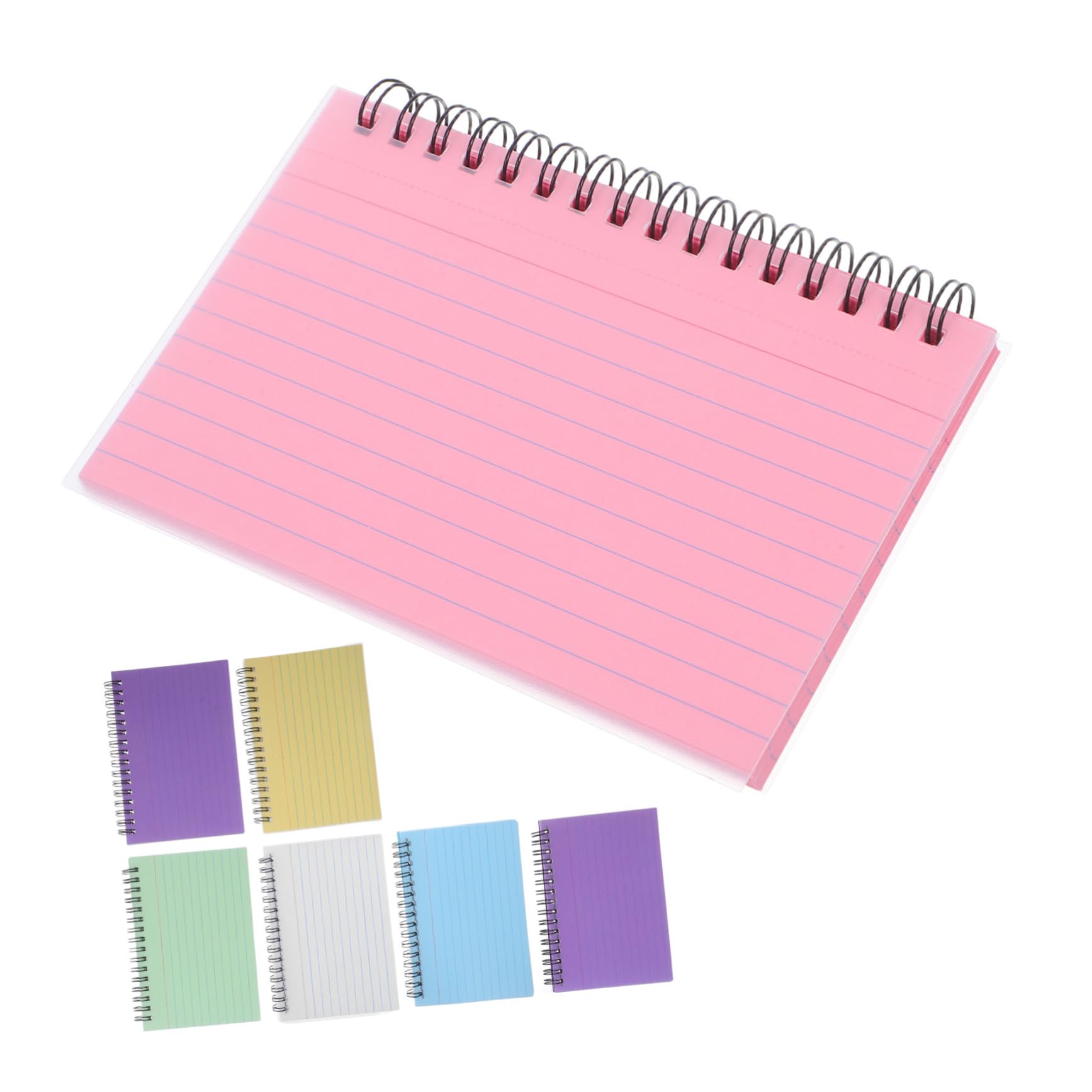 7 Pezzi Quaderni Spirale Colorati per Appunti e Disegni Blocchi Note da Tavolo Resistenti con Pagine Strappabili per Studenti Ufficio e Viaggi