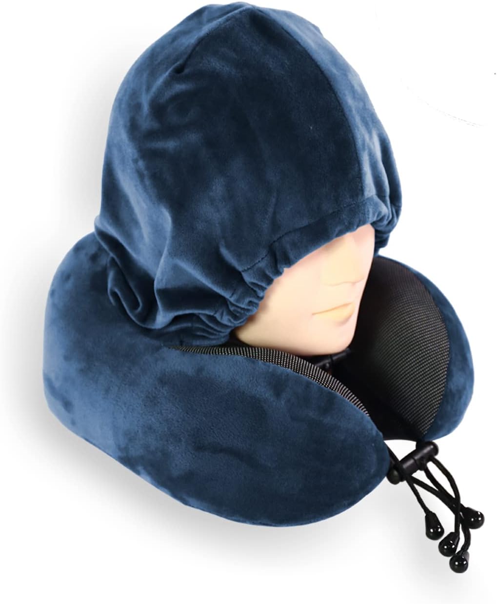 Hooded Neck Pillows for Travel, Chin Support Pillow Adjustable 100% Pure Memory Foam Neck Pillow, Comfortable & Breathable Cover, New Ergonomic Design Soft Best Full Neck Surround Pillow Sleep