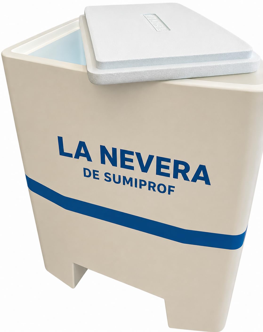 Contenedor de Porex Tipo Nevera 140L SUMIPROF – Alto Aislamiento Térmico – Apto para Alimentos y Líquidos – con Grifo de Drenaje – Reutilizable y Fácil de Limpiar