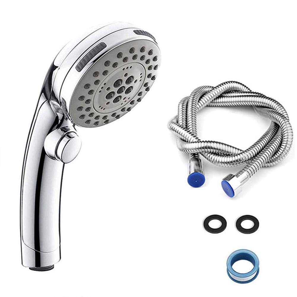Amazon.co.jp: シャワーヘッド 節水 ホース付き 低水圧 増圧 5