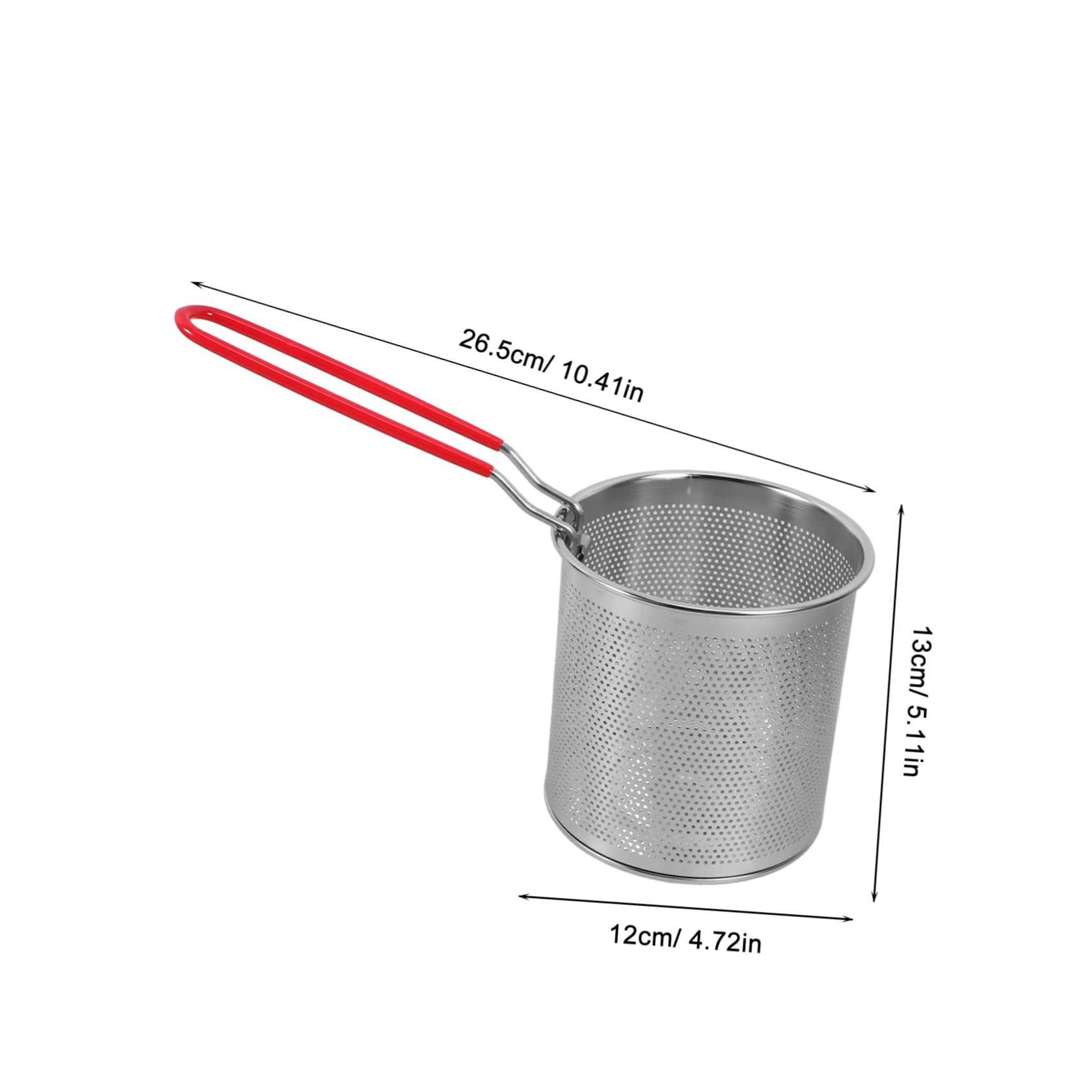 STOBAZA 1Set Stainless Steel Deep Fryer Pot for Tempura Ergonomic Handle Easy Clean Design for Home Cooking Includes Fry Basket and Tongs for Delicious Fried Foods