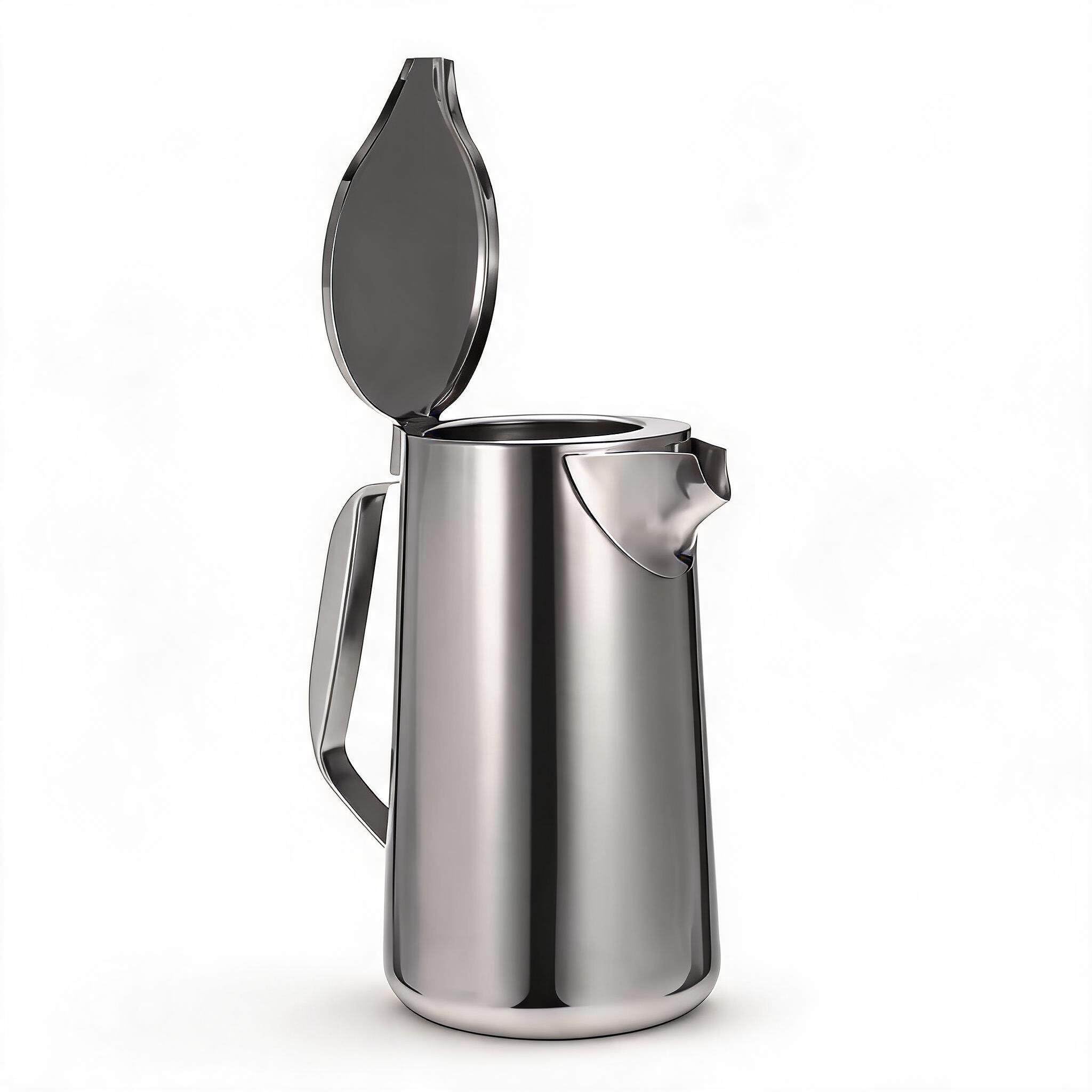 Jarabla de Agua de Acero Inoxidable con Tapa, Jarra de Cerveza, Jarra de Agua de 2L Tetera con Mango Ergonómico Jug Bebida de Bebidas Frías