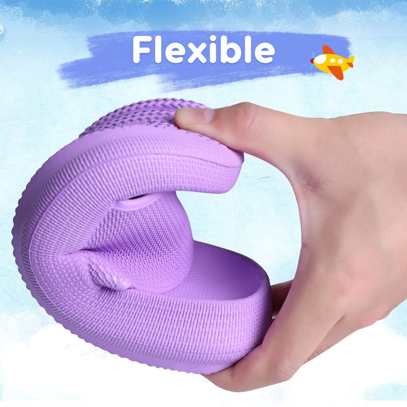 Chanclas Niño De Baño Niña Zapatos De Playa Y Piscina para Niño Sandalias de Diseño Antideslizante Zapatos De Ducha Ligero Chanclas EU32 Morado
