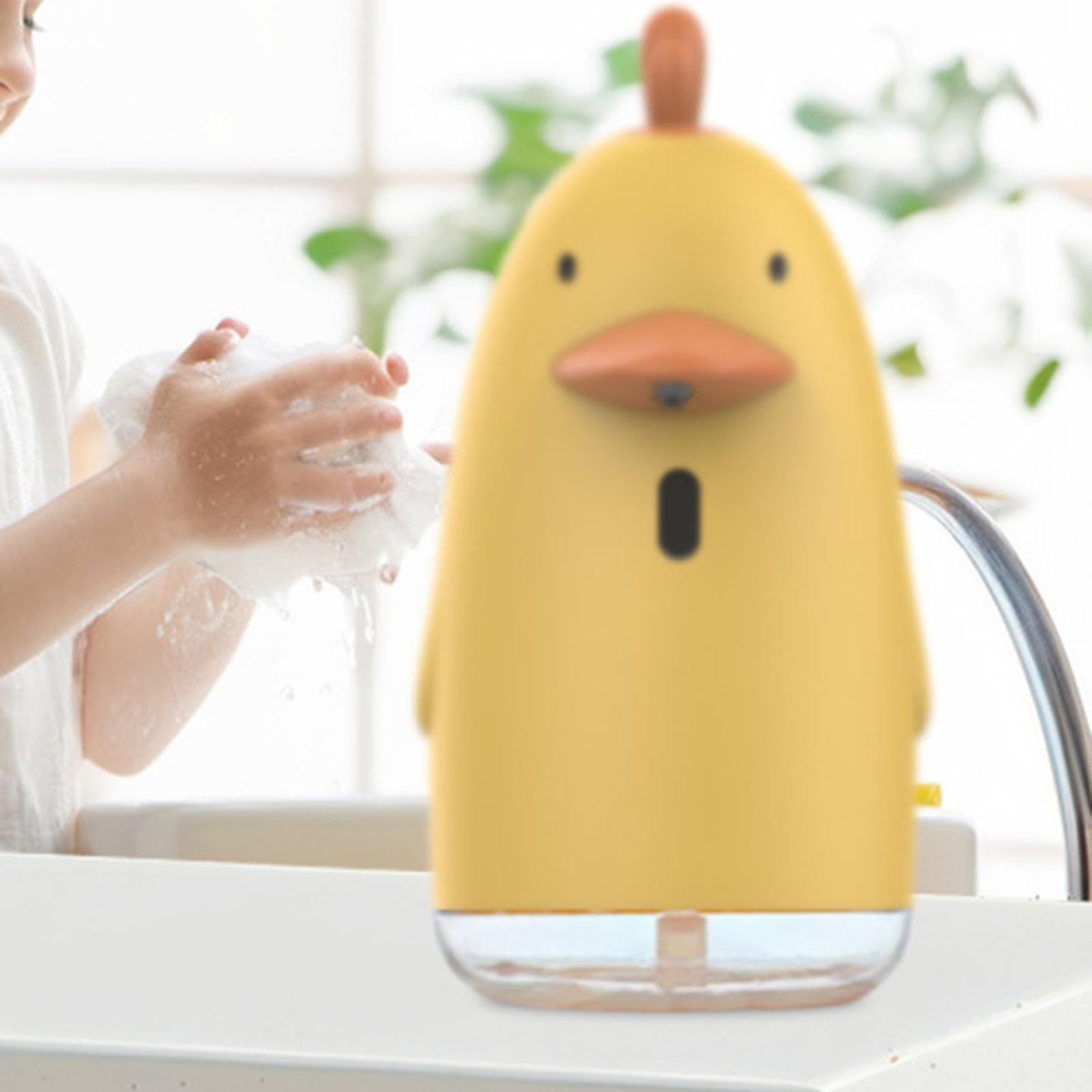 LOVIVER Distributore Automatico di Sapone in Schiuma da 350 ml, Dispenser Sapone Senza Contatto, Elettrico, Design Simpatico a Forma di Animale,Regolabile, per Cucina e Bagno