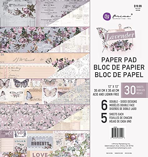 Prima Marketing Lavender-12x12 Paper Pad