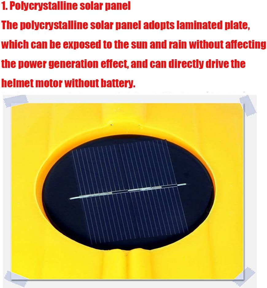 Solar Powered Air Fan Cooled Hat Helmet Sun Hat Unisex Cap Fan Outdoor Cap Helmets (5 Pieces) Red Adjustable (White One Size)