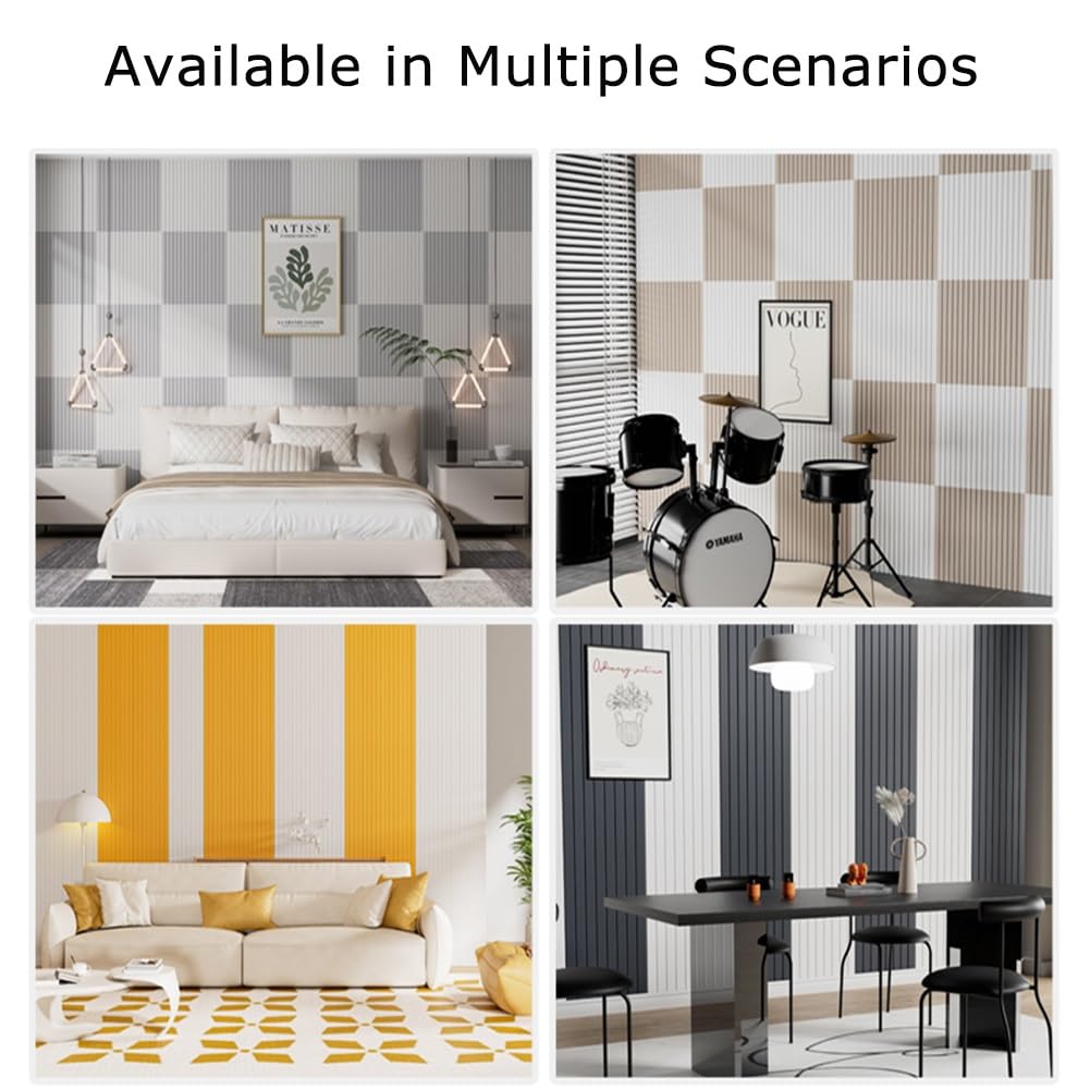 Pannelli Insonorizzante 50 x 50 CM, Pannelli Fonoassorbenti Decorativi, Insonorizzazione Stanza Bass Trap Alta Densità per Studio Recording Gaming Ufficio Pareti, 4 Pezzi(Rosso)