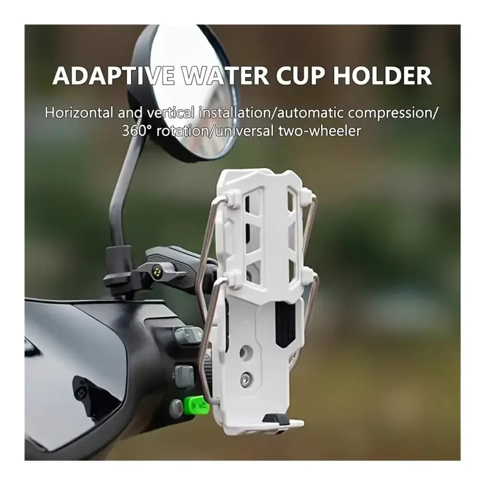 Portabotellas Motocicleta Portavasos para Motocicleta, Portabotellas De Agua Ajustable para Bicicleta, Se Adapta A Botellas 1,95-3,6" para Scooter