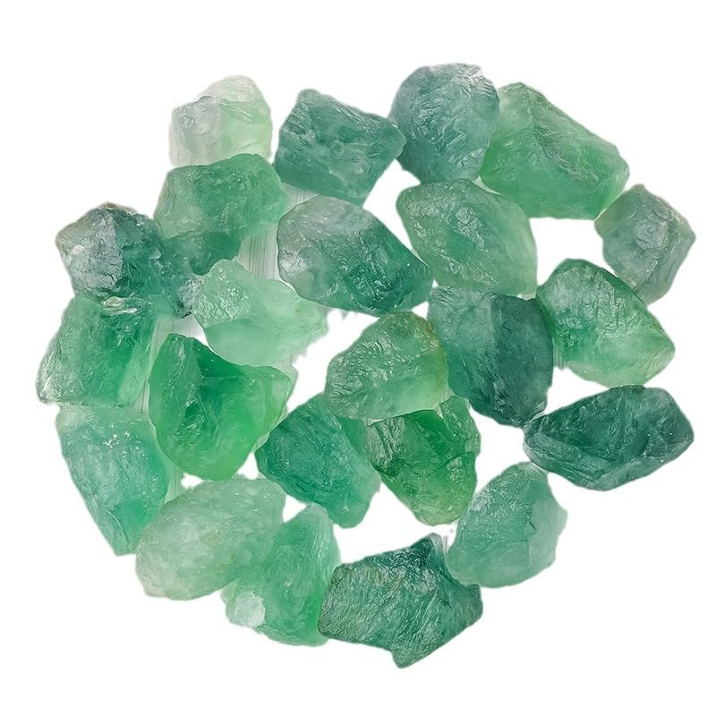 Fluorite brute de couleur verte lot de 1kg pour creation de mini paysages