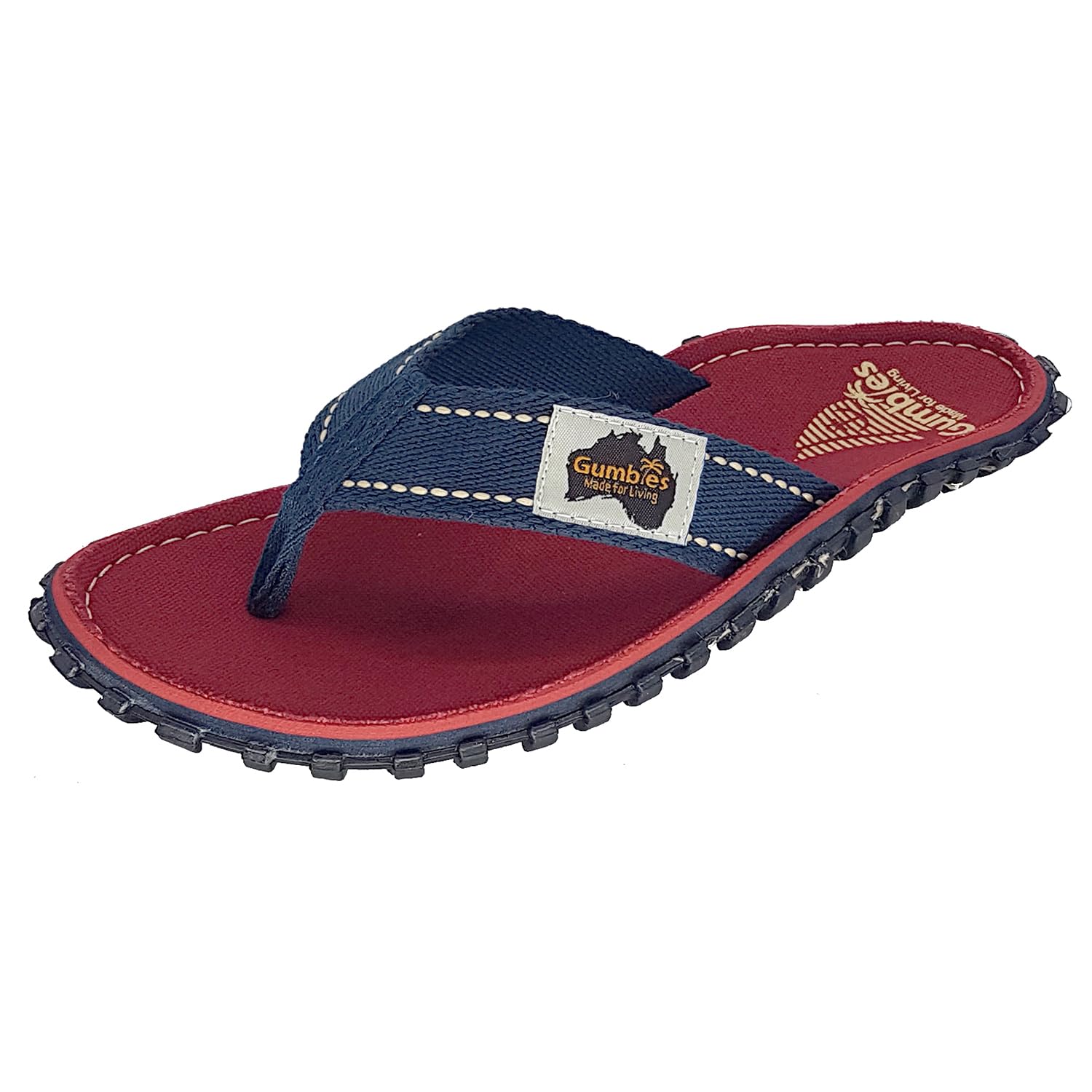 Gumbies Outback Slipper in navy blue and pink - Slippers Women