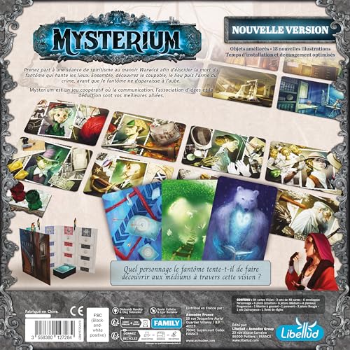 Asmodee - MYSTERIUM Nouvelle Edition - Jeu de Société As d'or pour Enfants 10 Ans - Jeu d'Enquête Mystérieux & Coopératif - Devenez Médium ou Fantôme - 2 à 7 Joueurs - 45 Min - en Français- Libellud