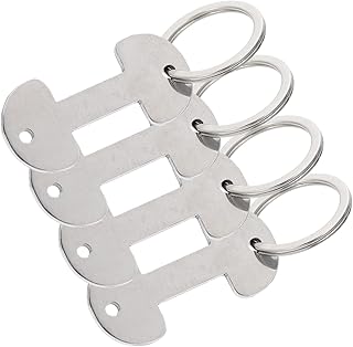 Ciieeo 4pcs Trolley Cart Token Metal Wheelbarrow Metal Keychain Stainless Steel Cart Shopping Trolley Tokens Key Ring Buggy Trolley Token Keychain Small Trolley Tokens Metal Token Coin