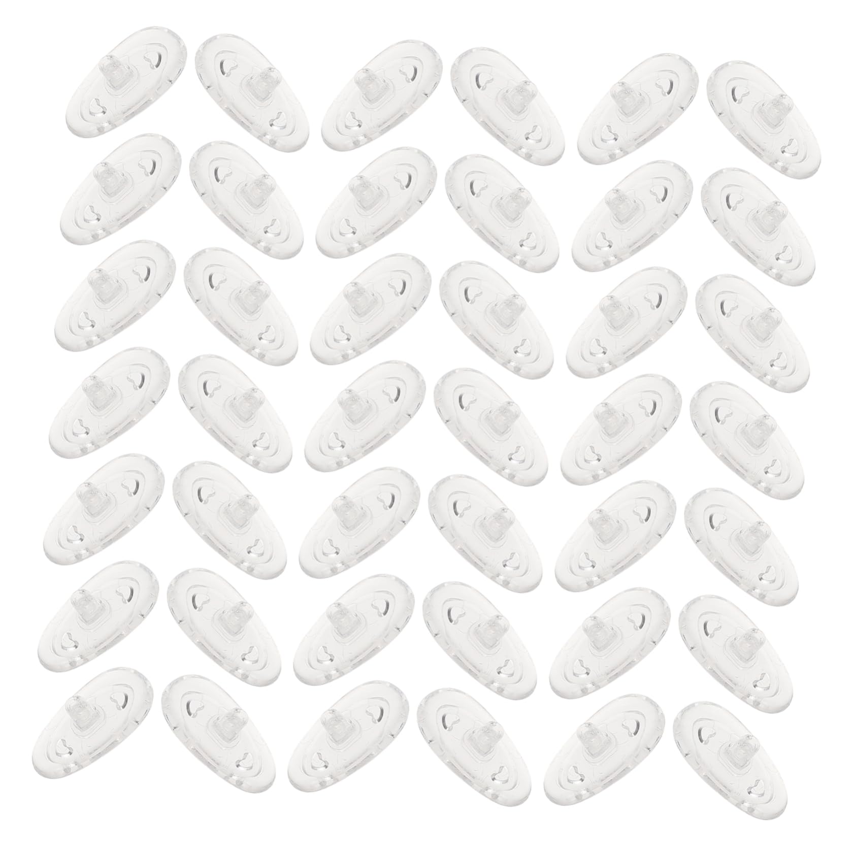 Cabilock 50 pièces Coussinets Nez Lunettes Silicone Dérapant Confortables et Durables Plaquettes Nez Lunettes pour Soulager la Pression Nasale