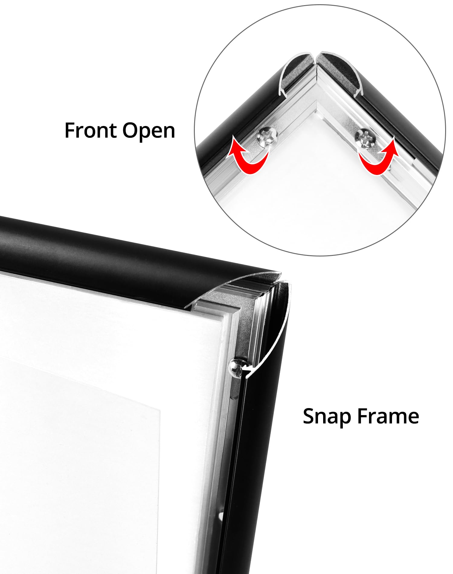 Aluanz Porte Affiche A3 Argent - Lot de 5 - Cadre clic-clac interchangeable, Affiche murale avec film antireflet, Cadre aluminium, Utilisation horizontale ou verticale - 45 x 33 x 1,2 cm