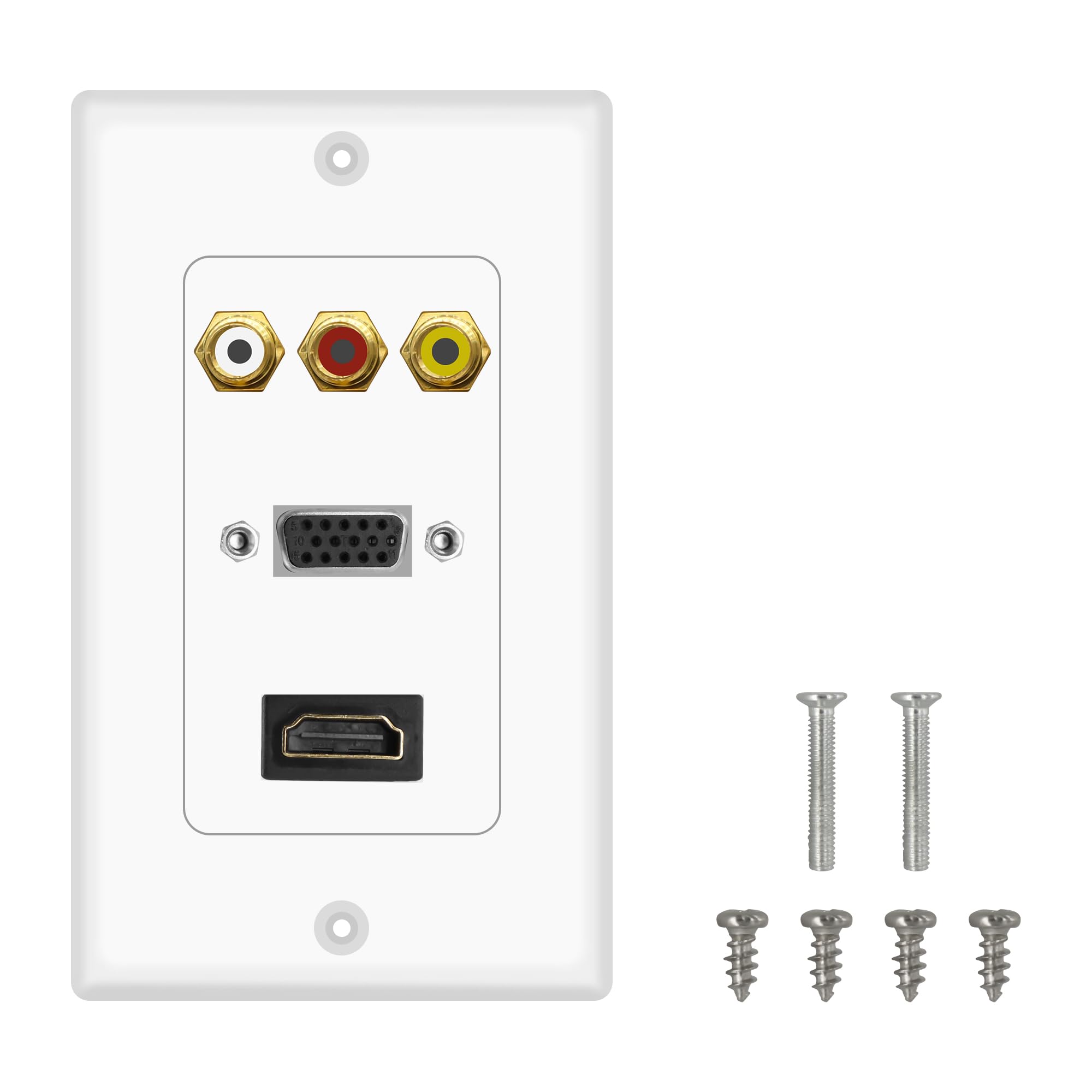 Adaptador de audio video compuesto HDMI y VGA para empotrar senales multimedia MEIRIYFA