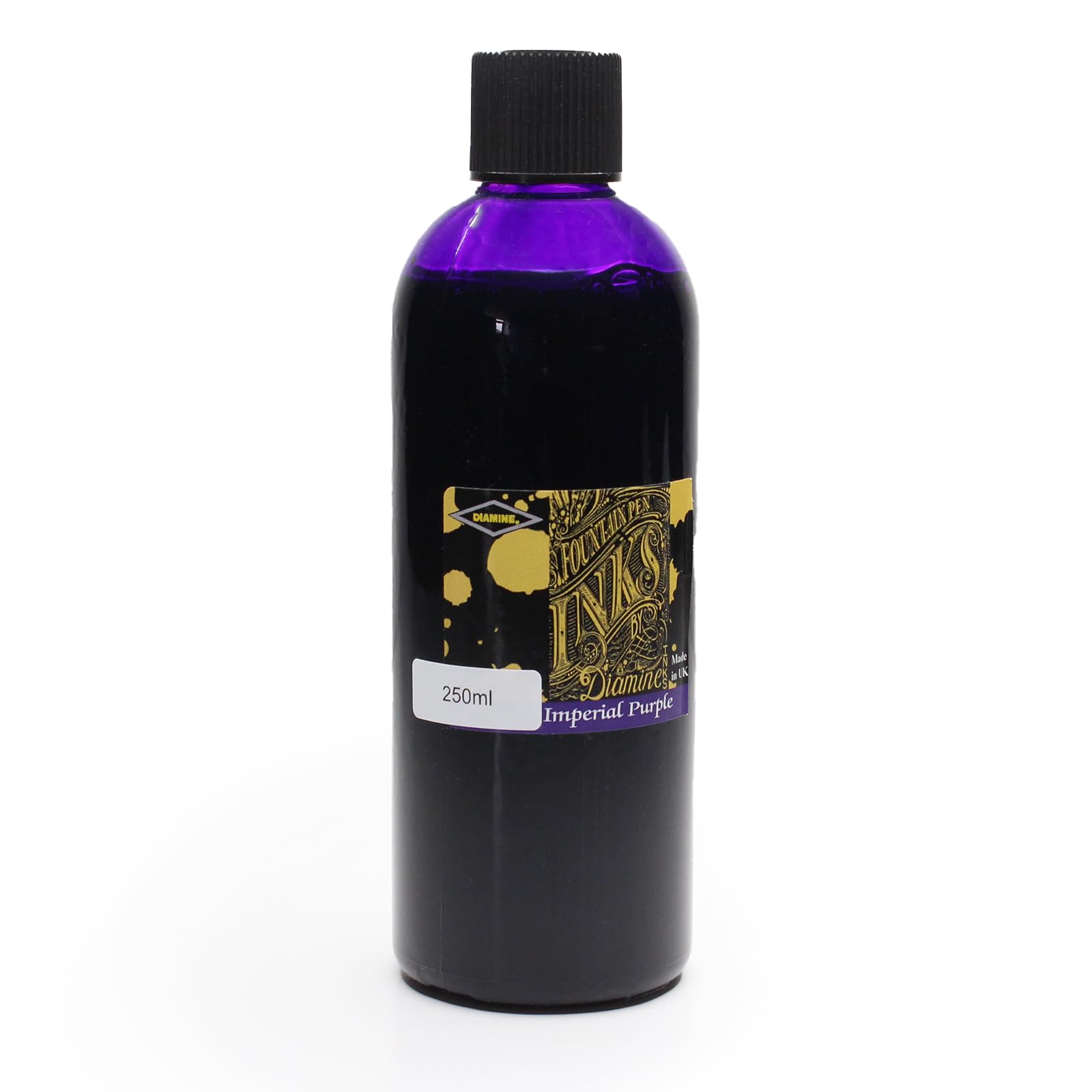 Diamine Ink Bottles - Choose Colour & Bottle Size 80ml/250ml/500ml, Perfect for Artists, Writers, Schools, Large Workplaces (250ml, Imperial Purple)