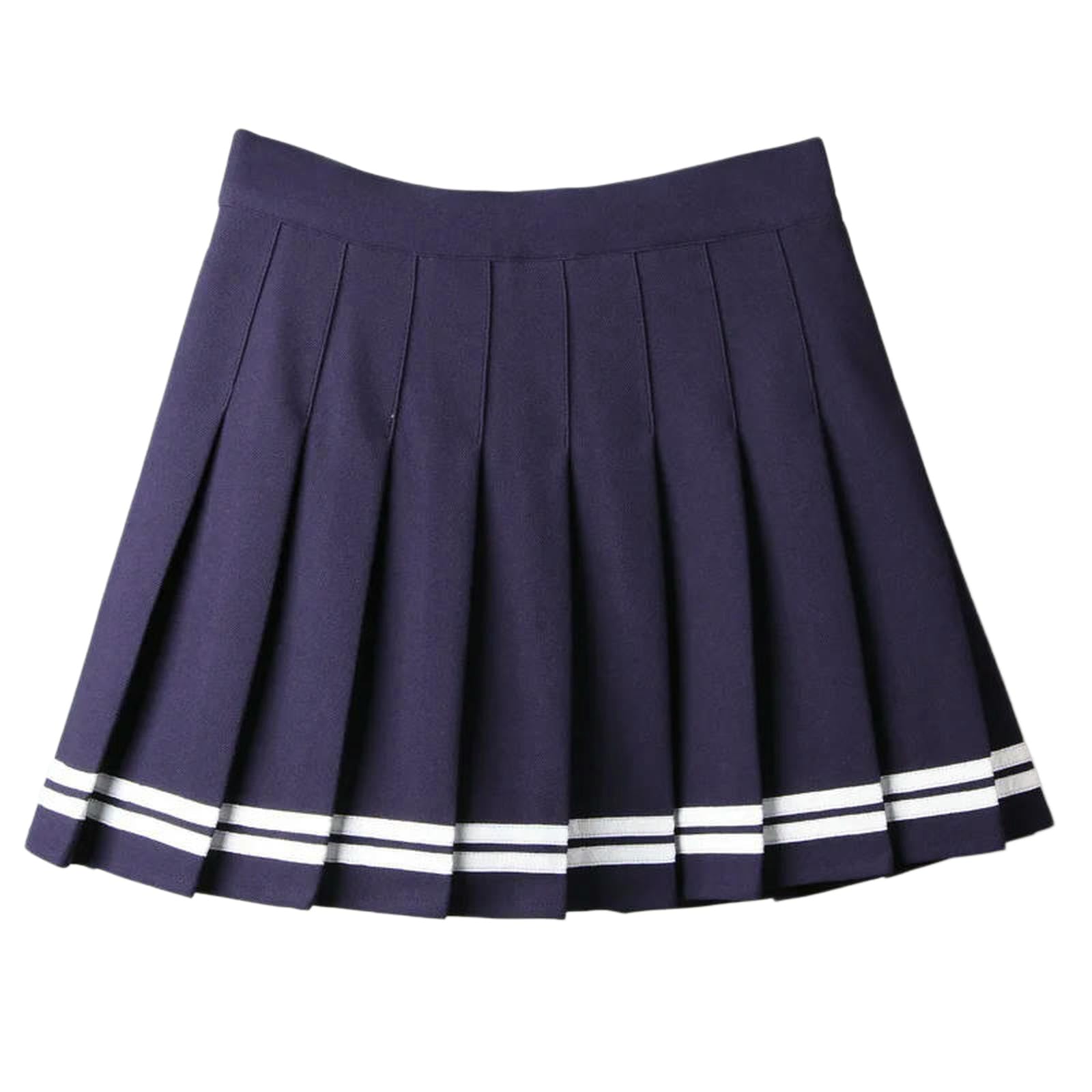 Gonna A Pieghe,Gonna Kawaii Preppy, Gonna A Trapezio A Pieghe A Vita Alta da Donna
