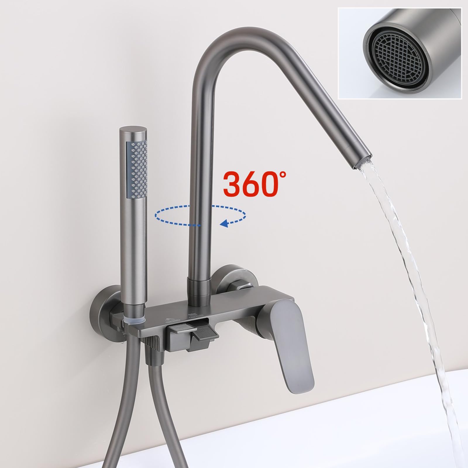 BiaoTeng Grifo Bañera y Ducha Cromo