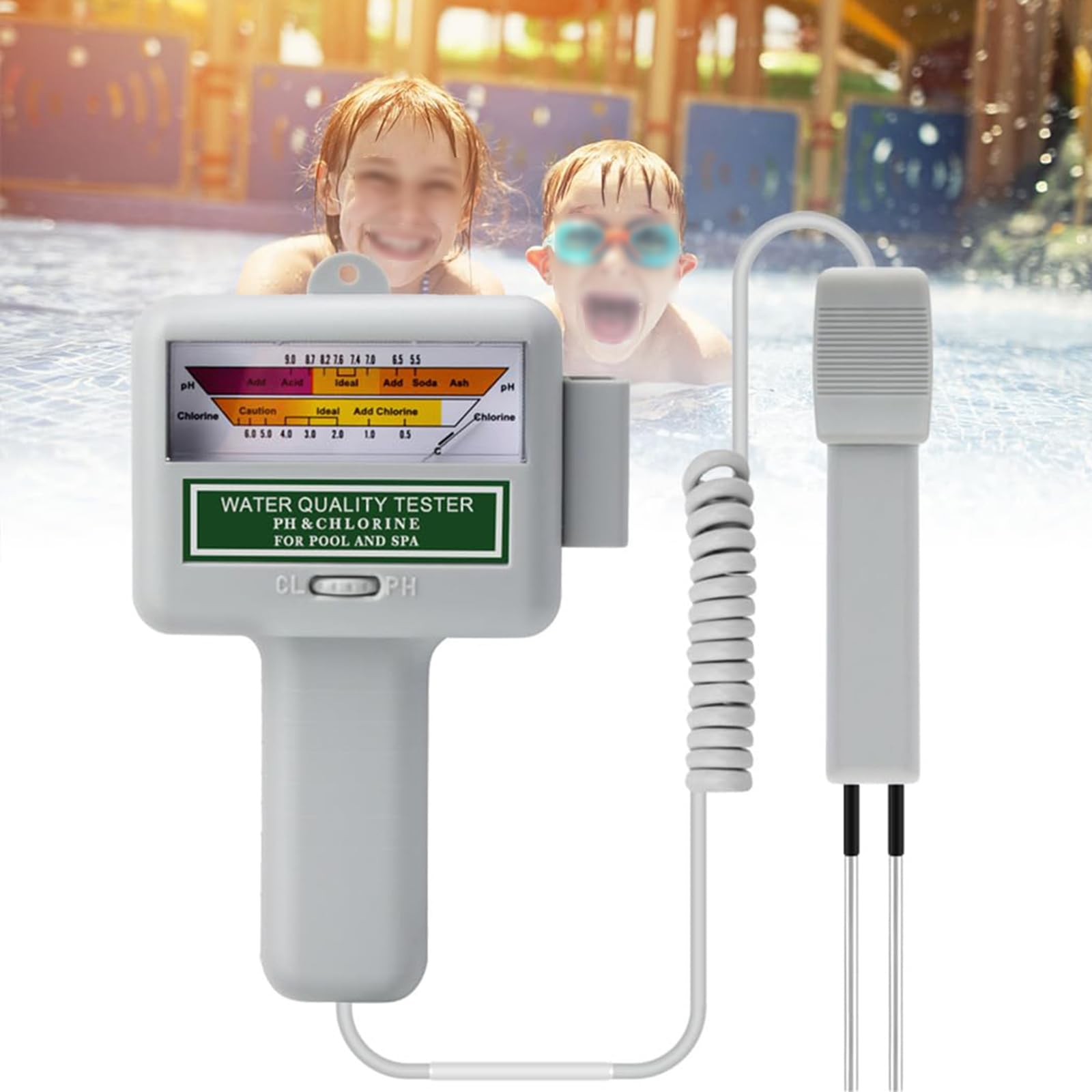 oiakus Water Quality Tester for Aquaculture, Swimming Pool Detector, 0.5~6.0ppm CL2 Laboratory with Ph Tool for Meter Ph Dp Test Kit Water Test Kits for Swimming Pool Spa Aquarium