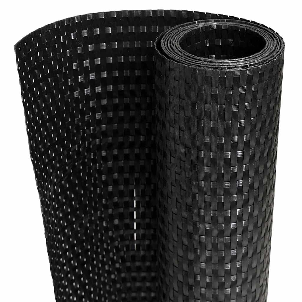 vidaXL Balcony Screen Black 500x100 cm Poly Rattan — image 1