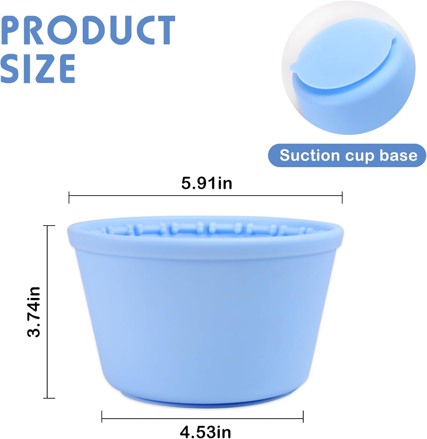 Slow Feeder Dog Freeze Bowls, Slow Feeding Dogs Bowl Large Breed, Silicone Puppy Lick Pad for Fast Eater, Dog Food Feeding Bowl with Lick Mat to Slow Down Eating