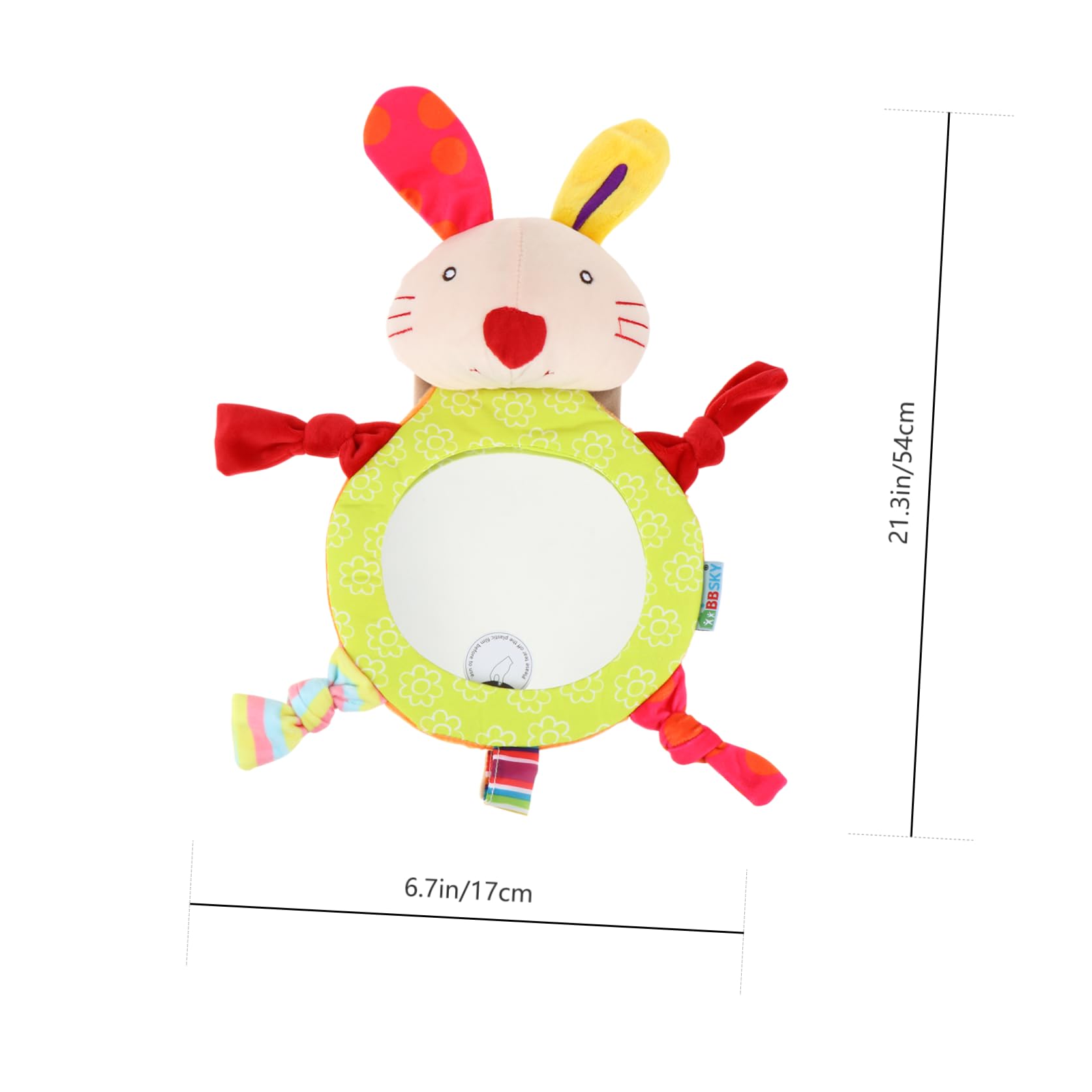 Toyvian 3pièces Miroir De Sécurité Pour Garçon Fille Miroir Arrière De Voiture Cartoon Pour Garçon Fille Design Lapin Pratique Et Pour Véhicules Familiaux