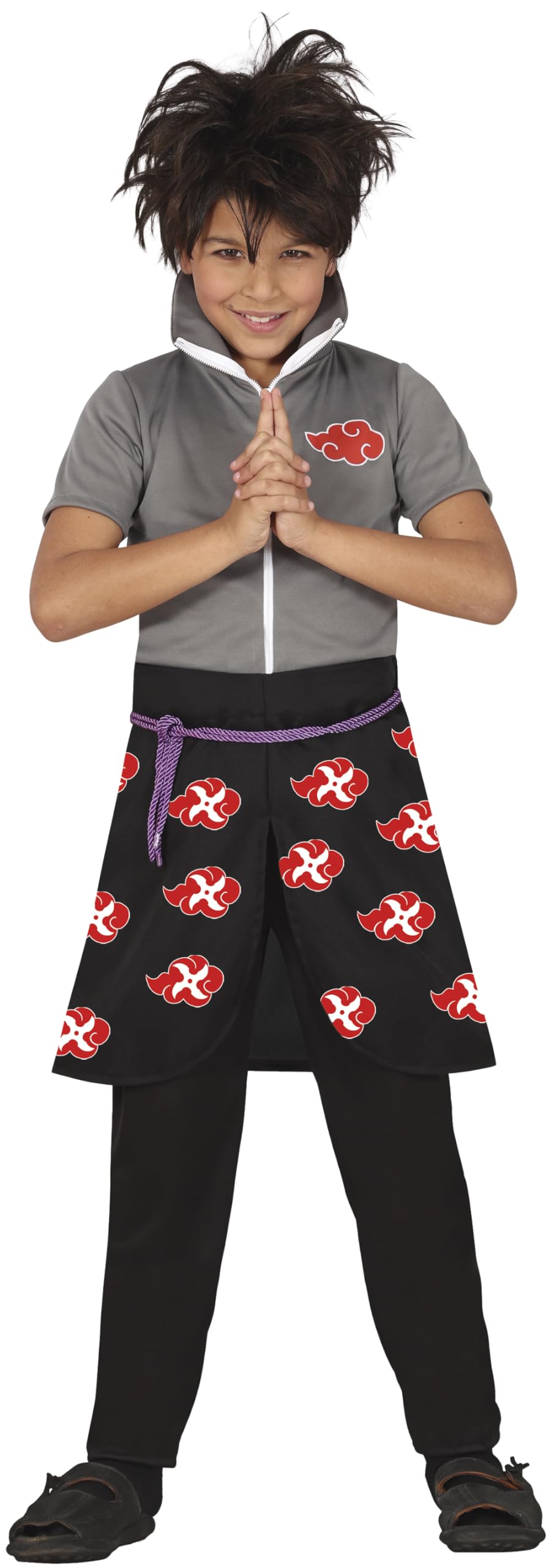 FIESTAS GUIRCA Japanese Ninja Warrior Boys Fancy Dress Costume - Anime Manga Fighter - Kids Fancy Dress Costumes Boys - Boys Age 7-9 Years