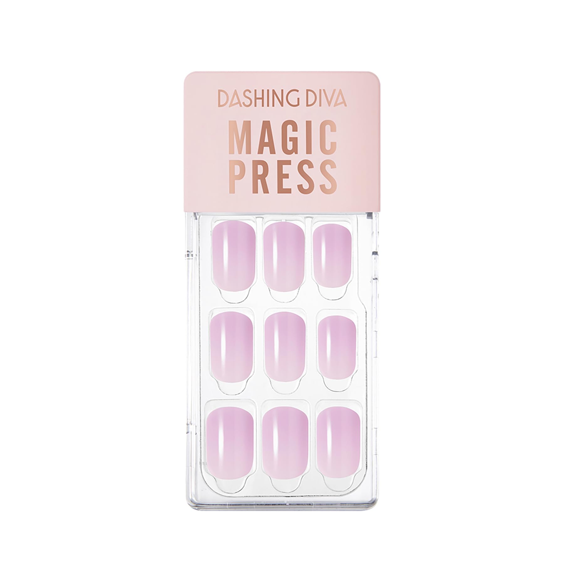 Dashing Diva MAGICPRESS Light Lavender 30pcs Squoval Plastic False Nails