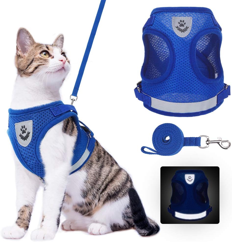 Pet Supplies Cat Harness and Leash Set Reflective Escape Proof Cat