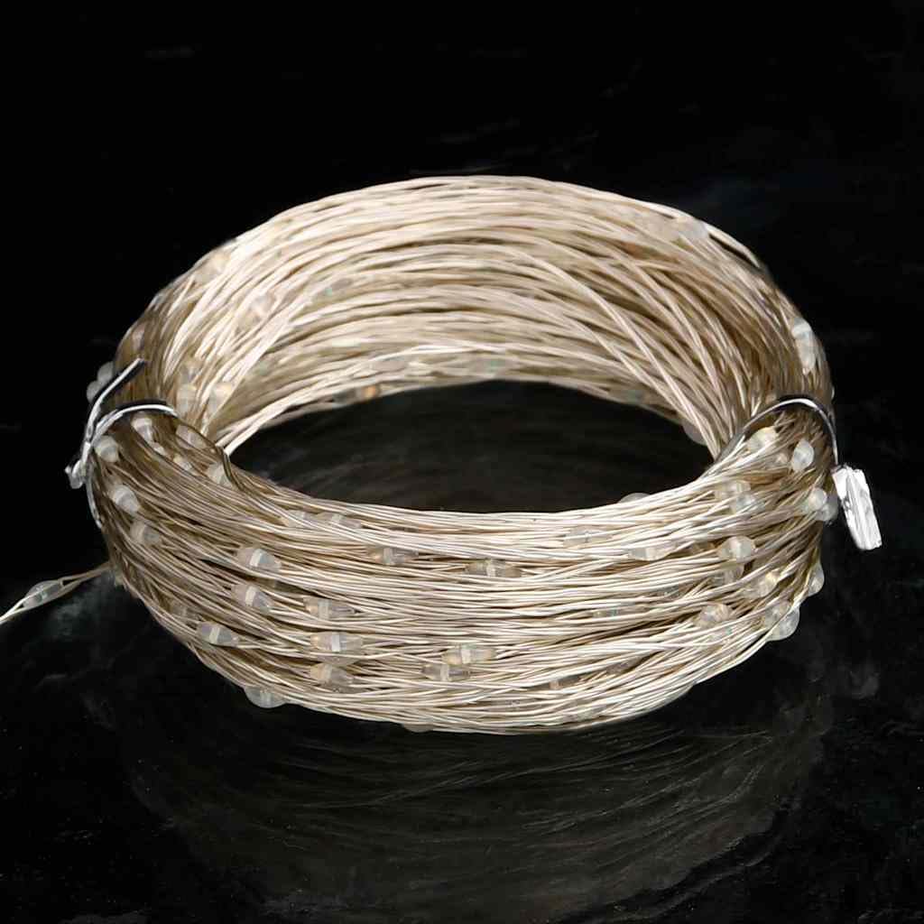 HaoChrymec Catena luminosa con filo in rame 400 LED a 8 modalità, blu, 40 m