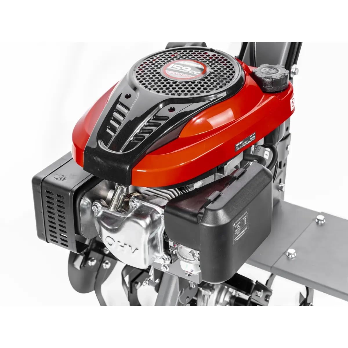 Motobineuse Thermique Dedra 2,7 KW 159 cm³ 4 Temps, Largeur de Travail 60 cm, Profondeur Jusqu’à 22 cm, 6 Jeux de Fraises en Acier trempé, Roue de Transport, Jardin Potager