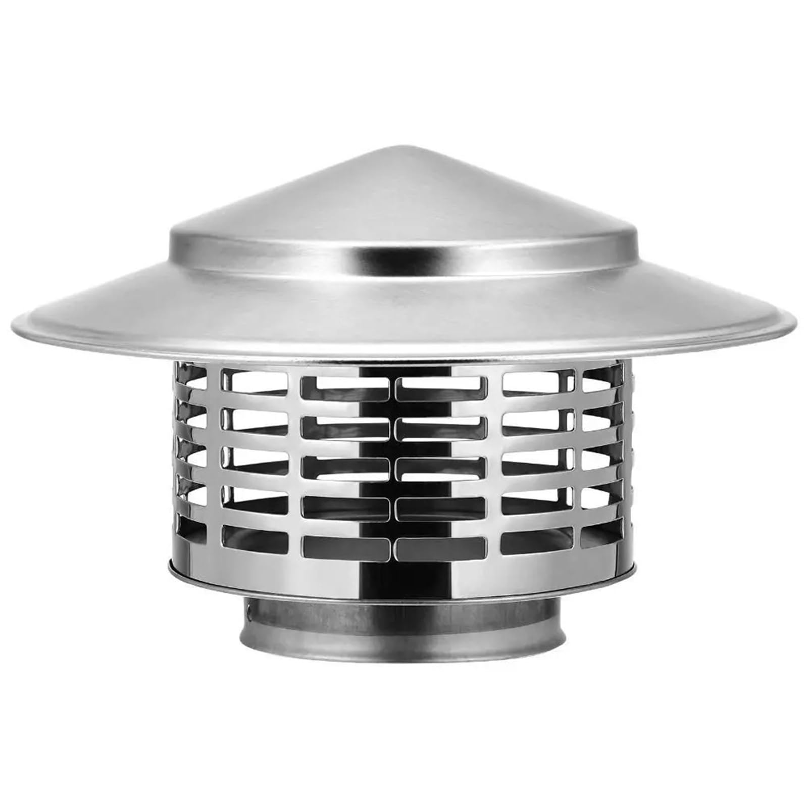 Sombrerete Chimenea Tapas for chimenea de 75-200mm, acero inoxidable, tubo escape humo en forma paraguas, tapa for lluvia, resistente a la intemperie(Inner dia 200mm)