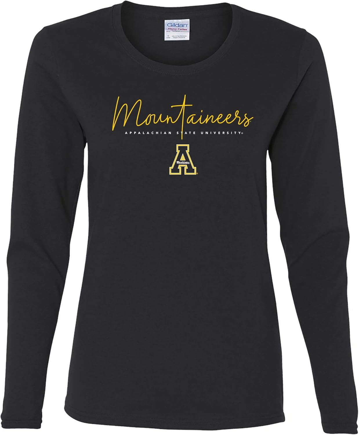 NCAA Thin Script, Team Color Womens Long Sleeve T Shirt, College, University