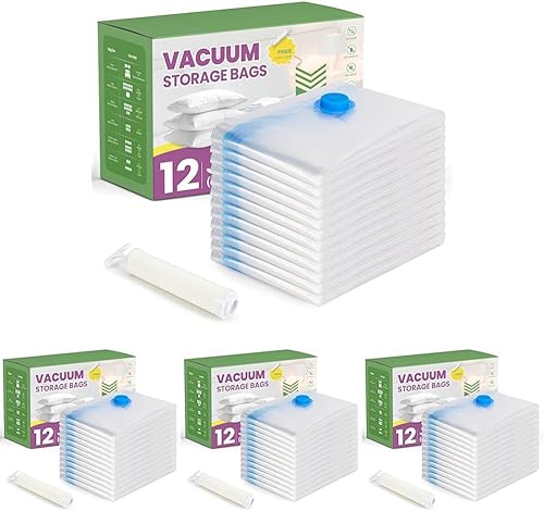 Miniatura 7 de Space Bags Bolsas de Almacenamiento al Vacío (Paquete Variado de 20) Ahorra 80% de Espacio - Bolsas de Vacío para Edredones y Mantas, Ropa de Cama,