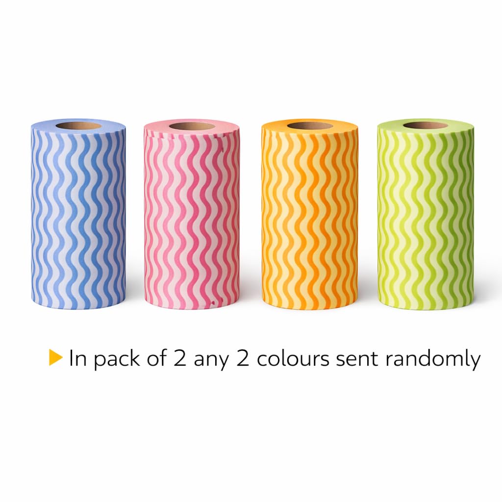 Premium Reusable Kitchen Towel Roll | Non-Woven Washable Cleaning Cloth (120 Pulls) | Lint-Free, OBA-Free, Strong Absorbency Kitchen Wipes for Slabs, Sinks & Appliances 3