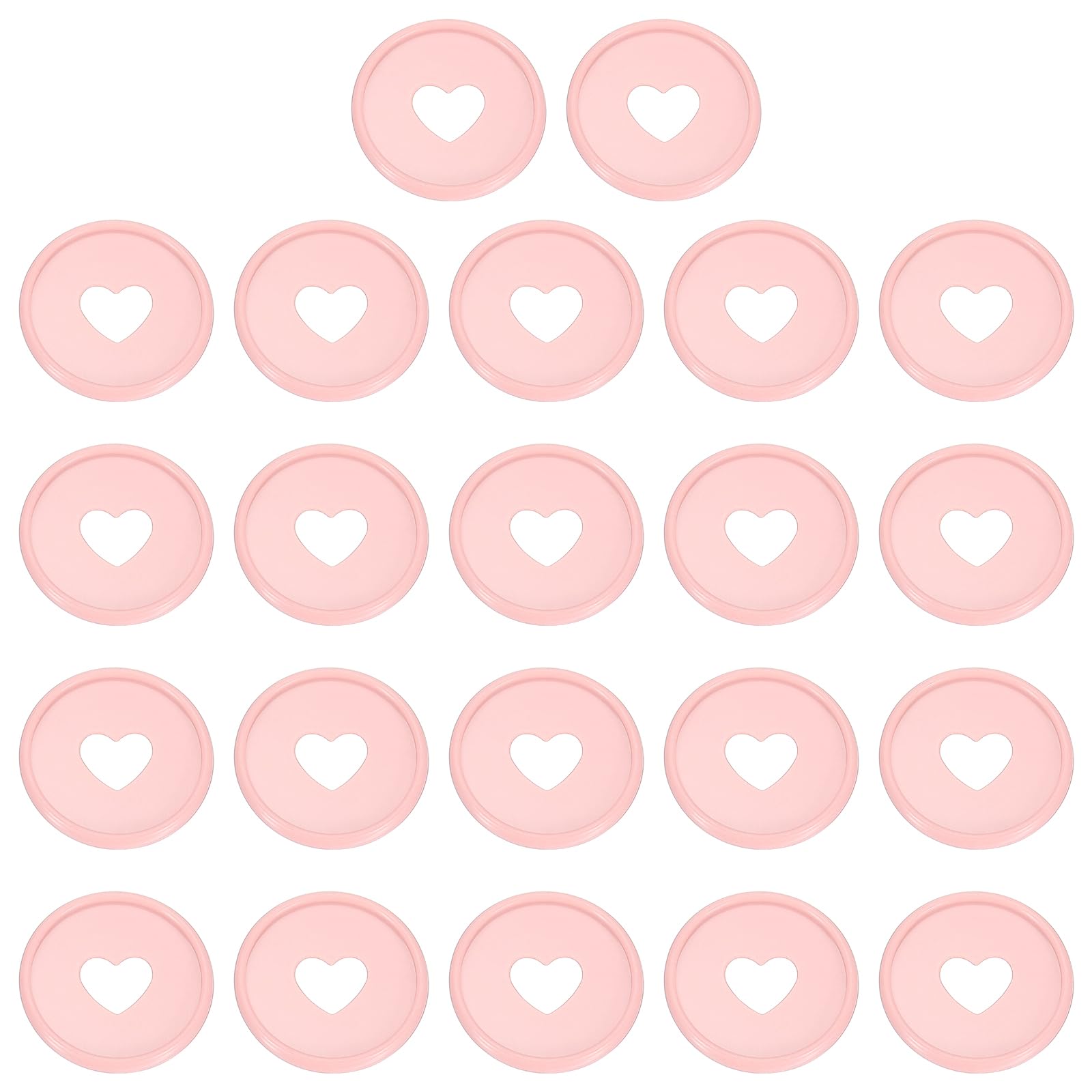 PATIKIL 35mm 1-1/2" Light Pink Plastic Round Book Binding Discs