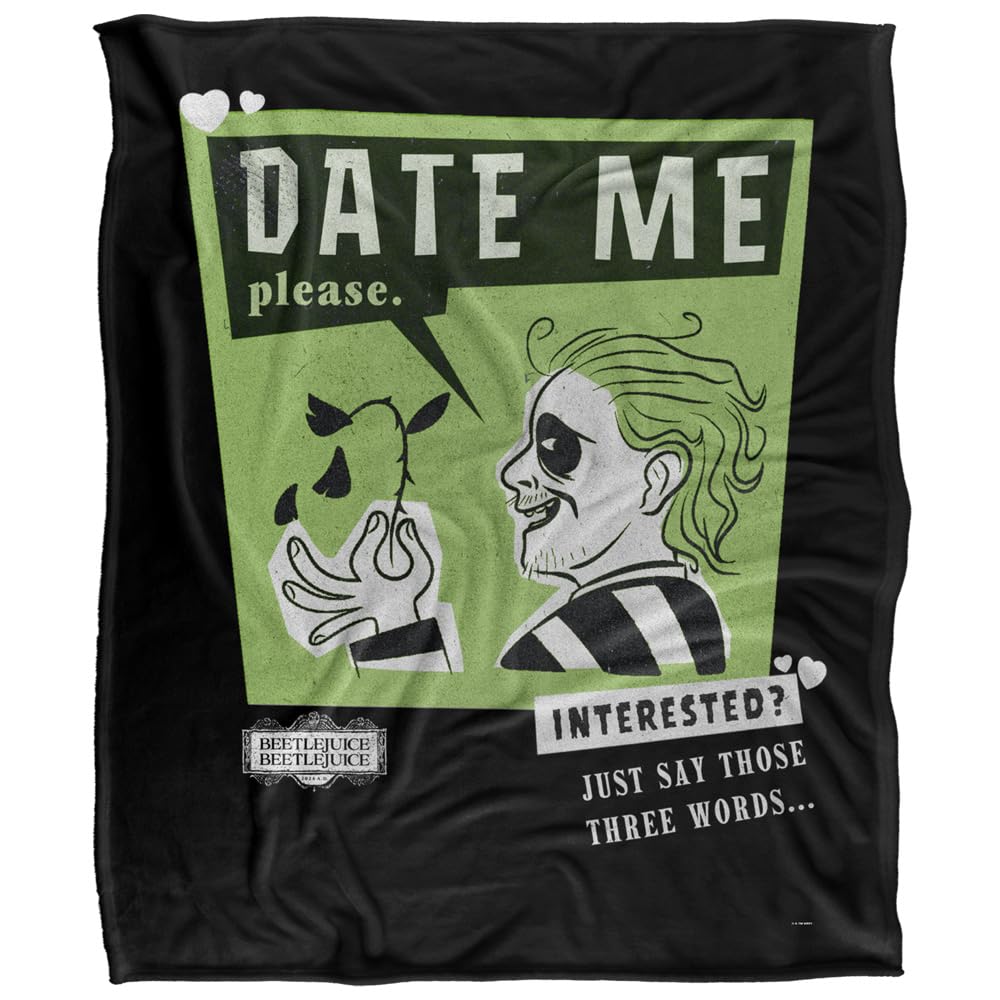 Zijdezachte Fleece Plaid Zijdezachte Plaid Poster De Beetlejuice 2 2024 | Envío Gratis Superzachte Microfiber 152x127 Cm Superzachte Plaid