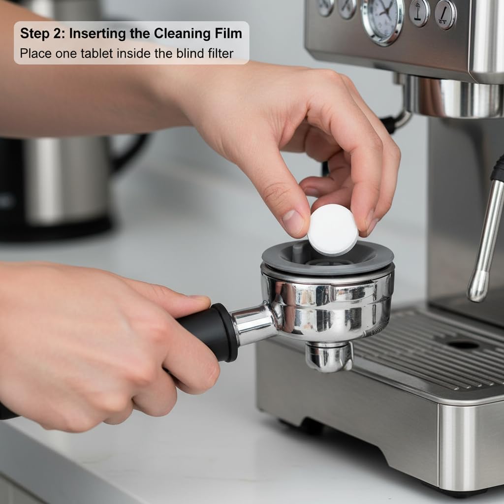 2 dischi per la pulizia dell'espresso e 12 pastiglie per la pulizia compatibili con macchina da caffè Ninja Luxe, in silicone da 54 mm