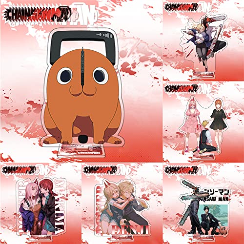 チェンソーマン アクリルスタンド アクスタ 6個セット デンジ マキマ 早川アキ パワー 東山コベニ ポチタ グッズ アクリルフィギュア 置物 台座あり 日常 装飾品 かわいい 萌えグッズ 飾り 誕生日 プレゼント