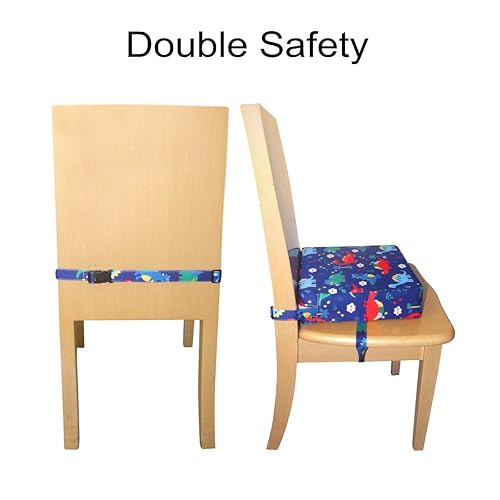 Miniatura 59 de Cojín elevador Sunmall para silla, portátil, desmontable, ajustable, para sillas de bebés o niños, cojín grueso elevador para niños o bebés, lavable